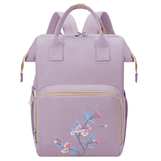Oxford Embroidery Travel Diaper Bag For Mommy