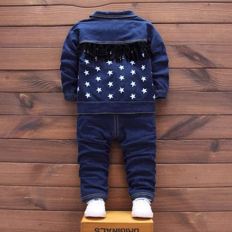 Baby Kids Denim Jacket Boys Coat Toddler Sport Clothes Suit Clothing