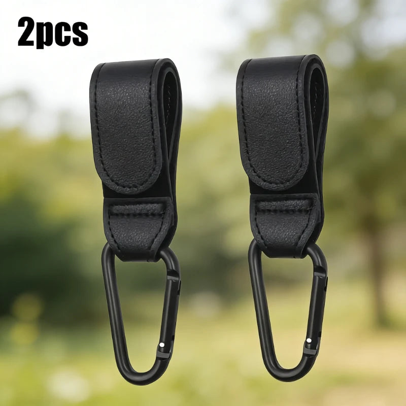 2Pcs Heavy Duty Stroller Hooks Non Slip Portable Multi‑Purpose Hooks