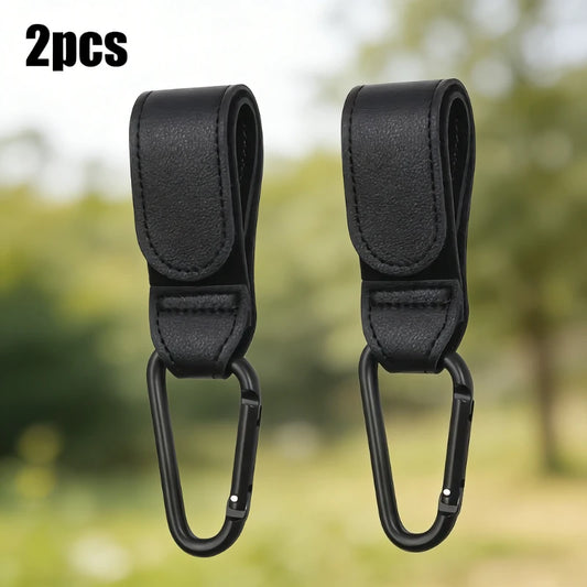 2Pcs Heavy Duty Stroller Hooks Non Slip Portable Multi‑Purpose Hooks