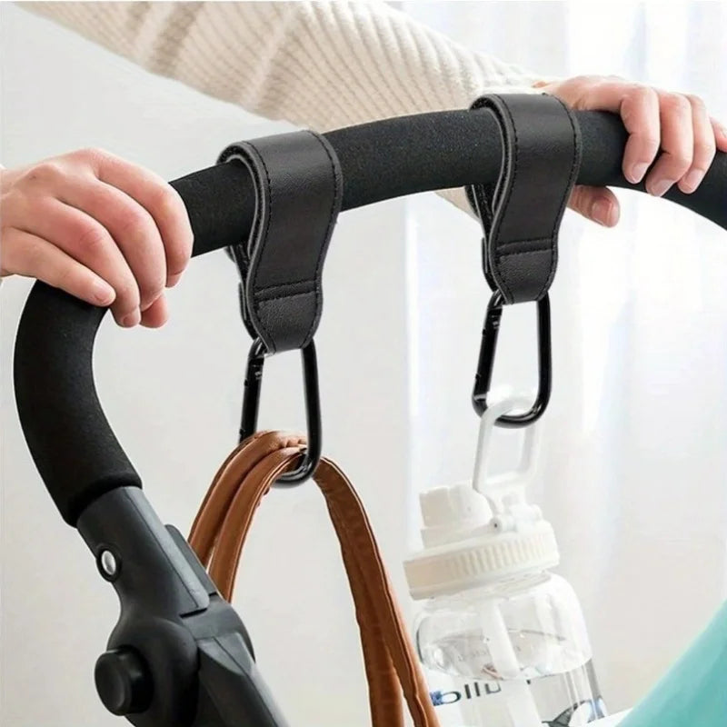 2Pcs Heavy Duty Stroller Hooks Non Slip Portable Multi‑Purpose Hooks