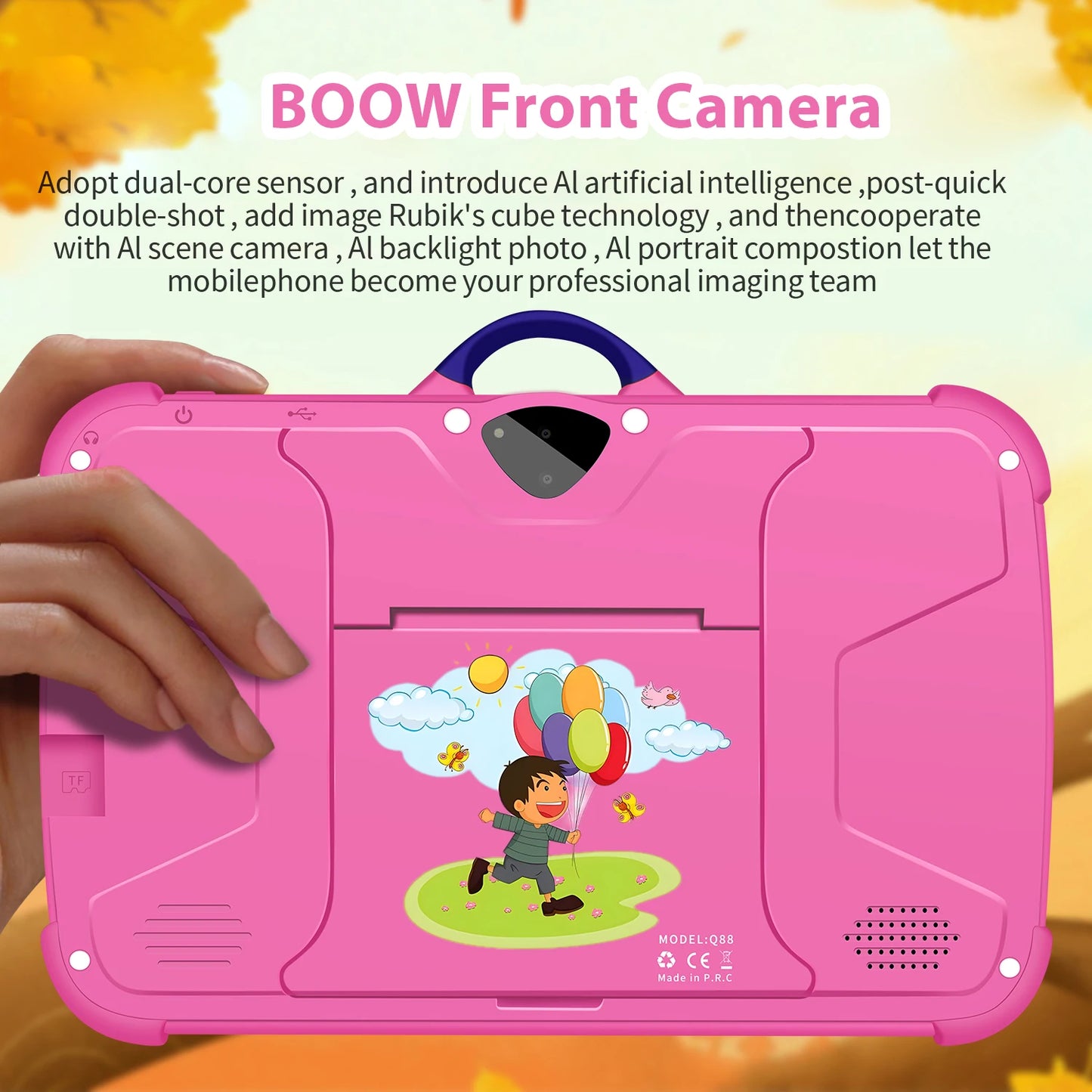 New Cartoon Pattern Kids Tablet 7 Inch Quad Core 4GB RAM 64GB ROM