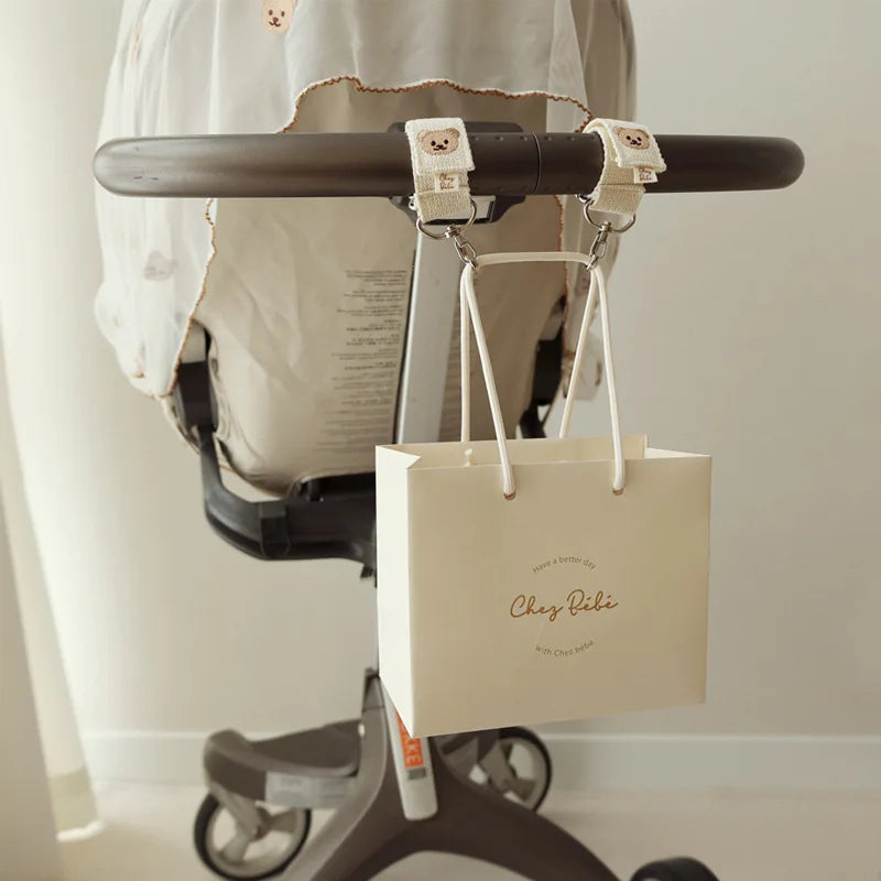 2Pcs Baby Stroller Hooks for Hanging Mommy bags Pushchair Clips