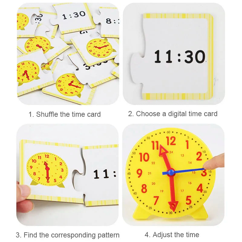 Children Clock Educational Toys Hour Minute Second