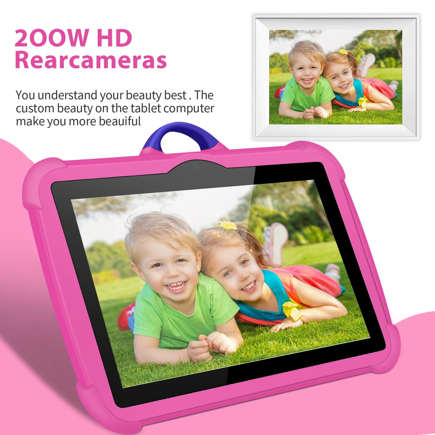 New Cartoon Pattern Kids Tablet 7 Inch Quad Core 4GB RAM 64GB ROM