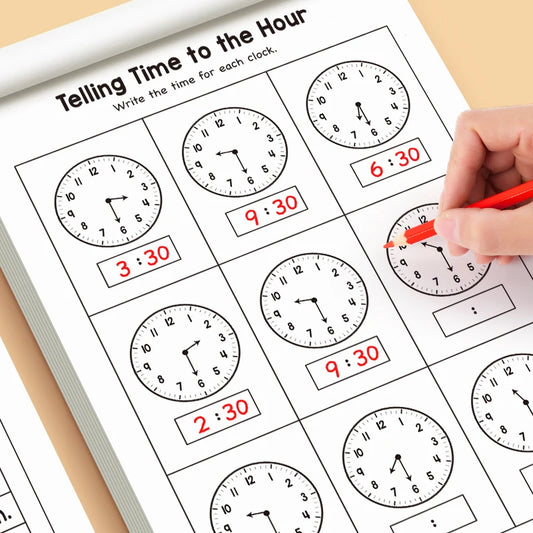32 Page Telling Time Exercise