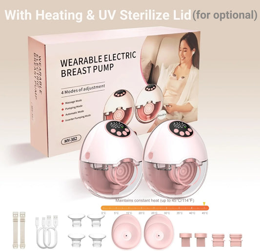 Breast Pump Electric Handsfree BPA Free With Heating & UV Sterilize