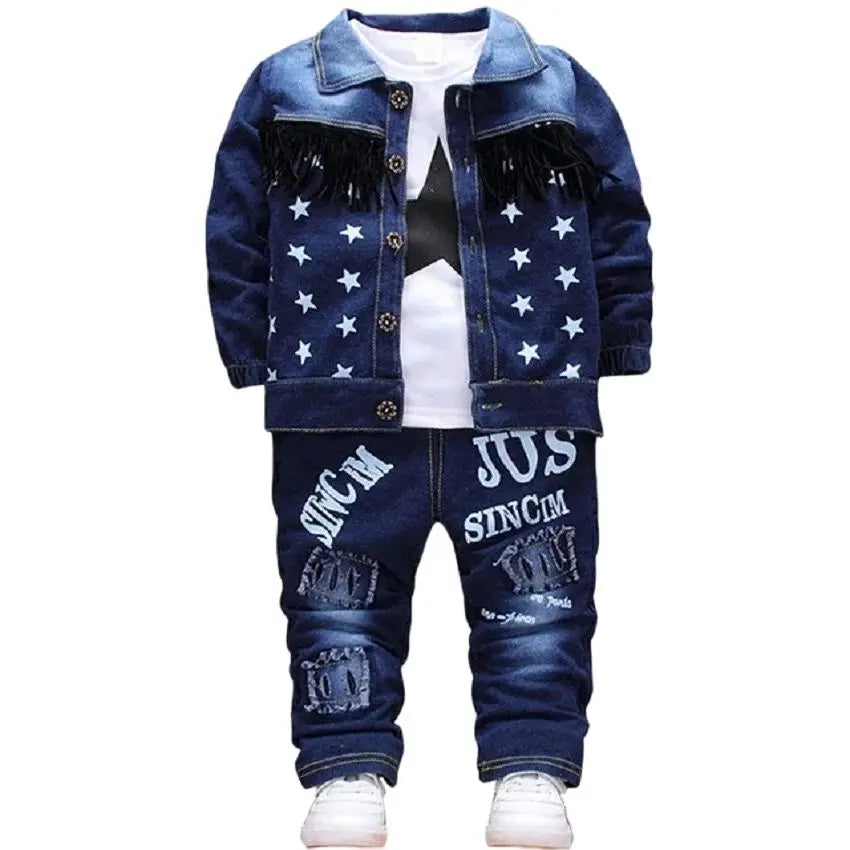 Baby Kids Denim Jacket Boys Coat Toddler Sport Clothes Suit Clothing