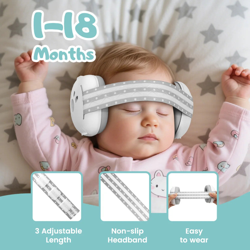 Baby Ear Protection Noise Cancelling Headphones for Babies, 2-in-1